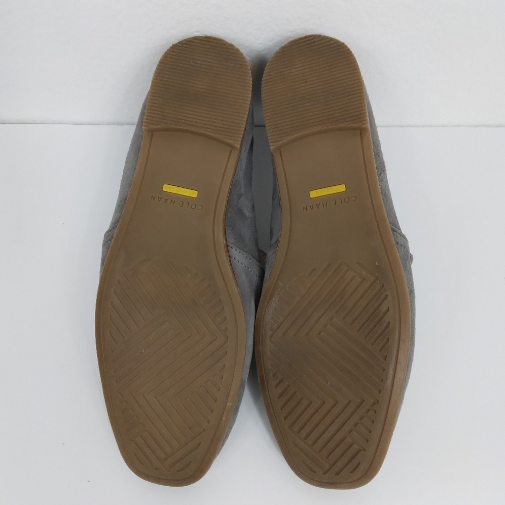 Cole Haan Tacoma Water Resistant Flat Size 6 B Charcoal Suede - Picture 8 of 10